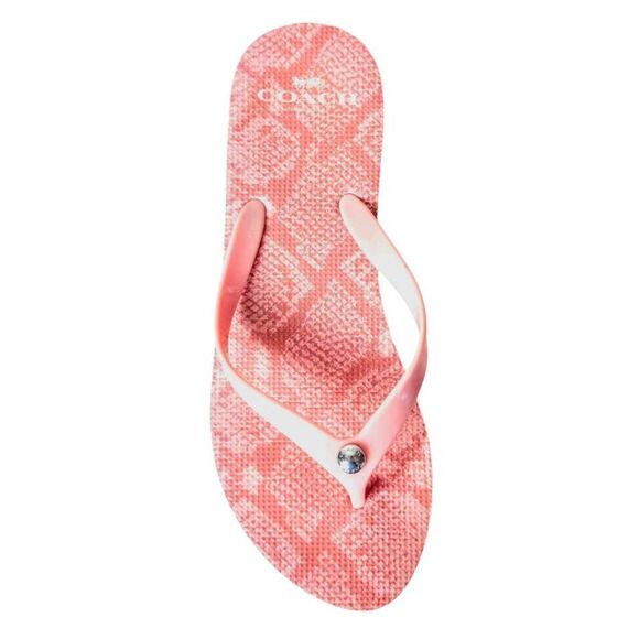 COACH PVC Logo Printed Flip Flop Size 8B - Picture 1 of 7